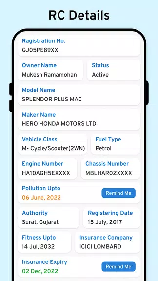 RTO Vehicle Information Captura de tela 2