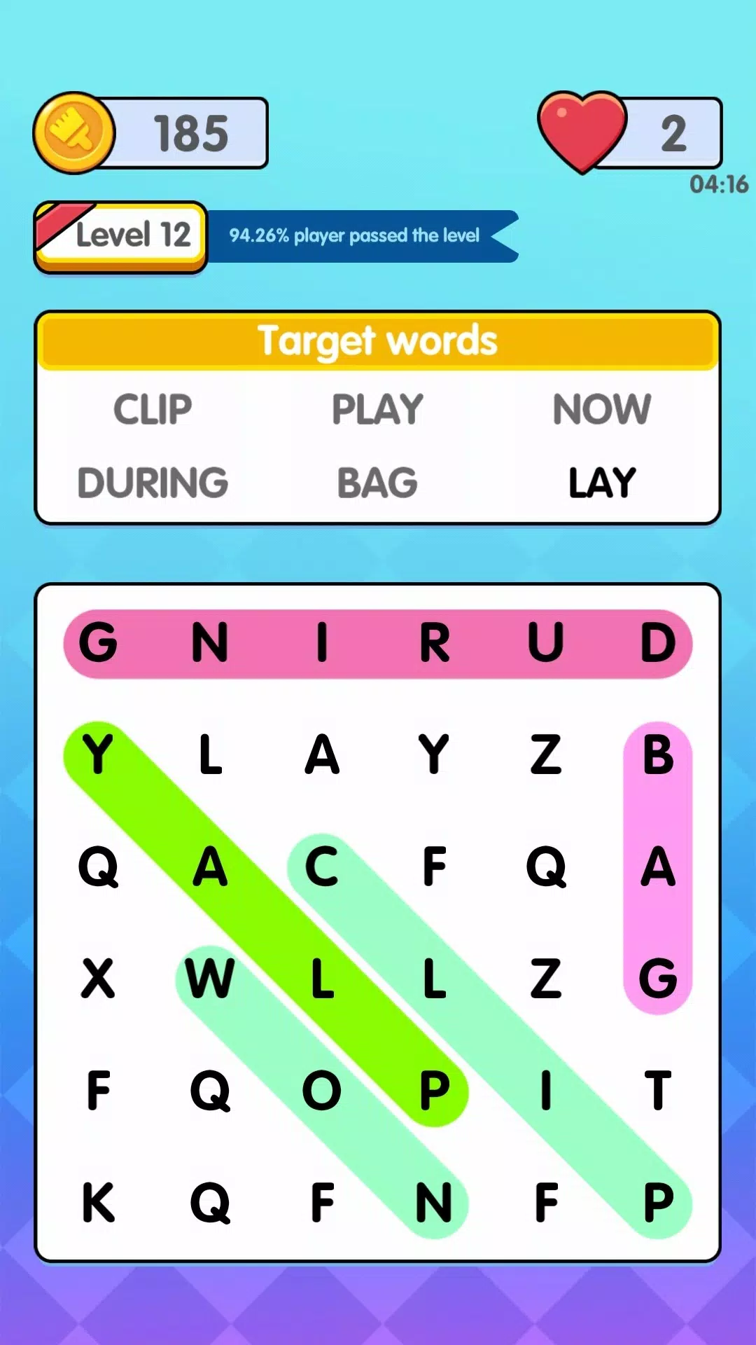 Find the Word ဖန်သားပြင်ဓာတ်ပုံ 1