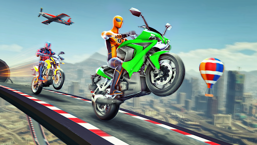 Super Hero Bike: Racing Game ภาพหน้าจอ 1