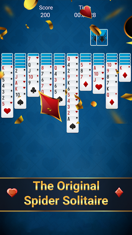 Free spider solitaire - classic solitaire Ekran Görüntüsü 1