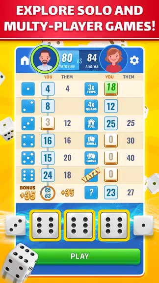 Yatzy: Dice Game Online ဖန်သားပြင်ဓာတ်ပုံ 1