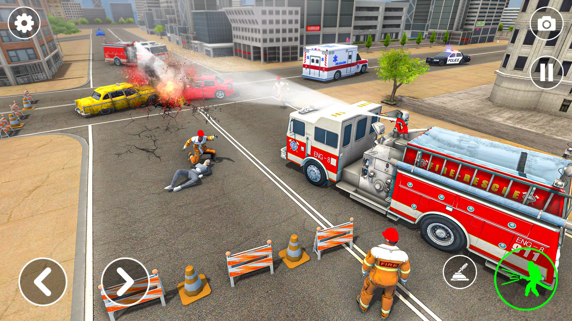 Fire Truck Rescue: Truck Games Tangkapan skrin 1