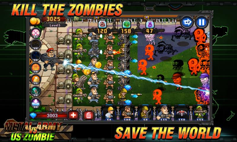 Army vs Zombies :Tower Defense スクリーンショット 2