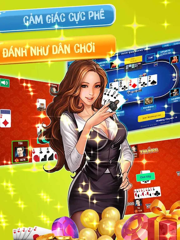 Đánh  tiến lên OFFLINE - tien len mien nam Скриншот 1