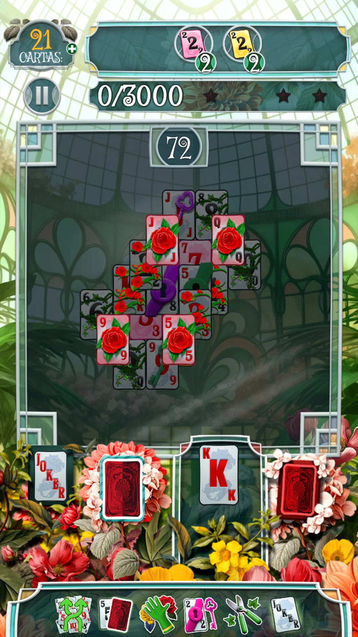 Greenhouse Solitaire TriPeaks Captura de tela 3