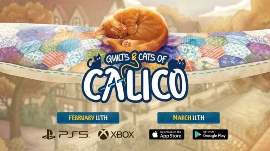 Gemütliche Katzen -Puzzler -Quilts und Katzen von Calico kommen bald nach Android!