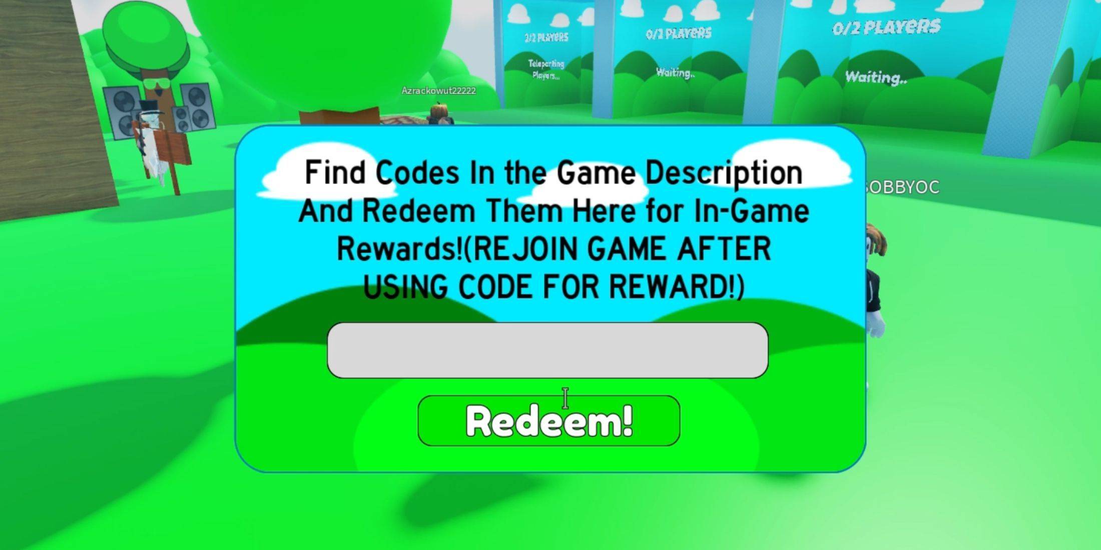 Image: Sprunki Tower Defense Code Redemption Menu