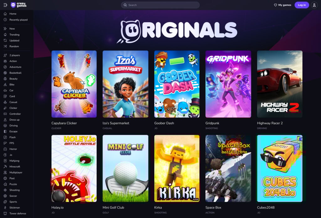 CrazyGames Browser Gaming Platform