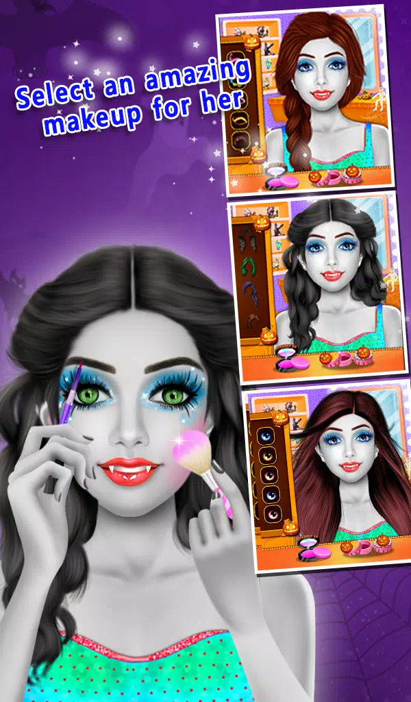 Halloween Makeover Salon Games Captura de pantalla 2