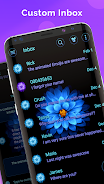 Blue Blossoms SMS Theme स्क्रीनशॉट 0