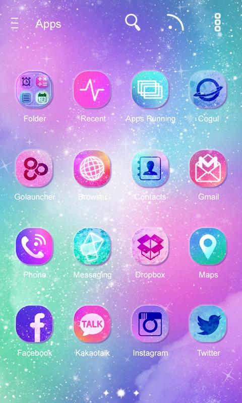 Milky Way GO Launcher Theme Captura de tela 1