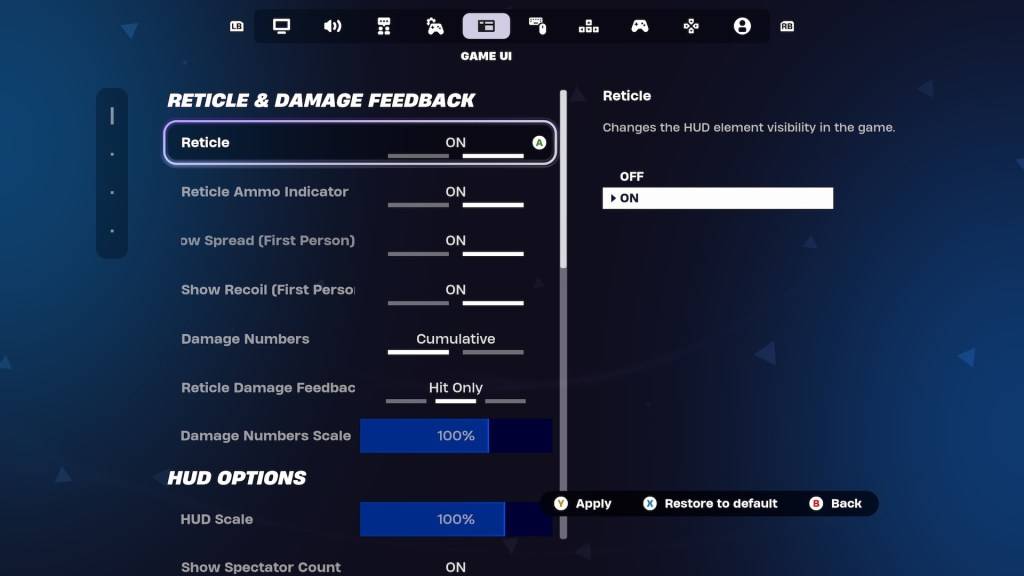 Fortnite Ballistic Settings