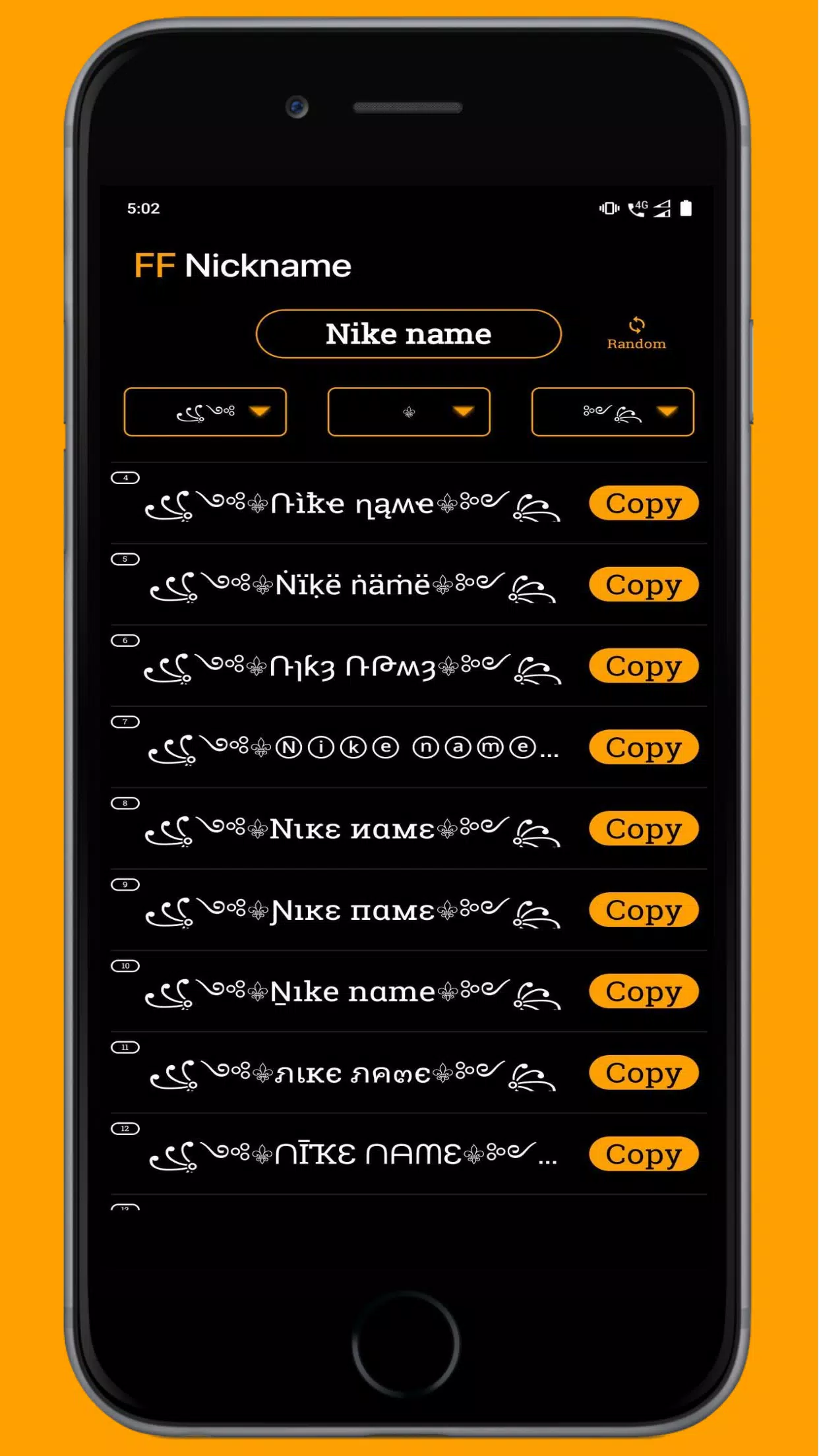 FF Name Creator - Nickname Generator For Games Ekran Görüntüsü 3