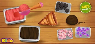 Ice Cream Making Game For Kids Скриншот 1