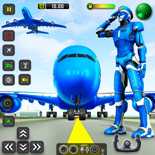 Robot Avion Pilote Jeux 3D