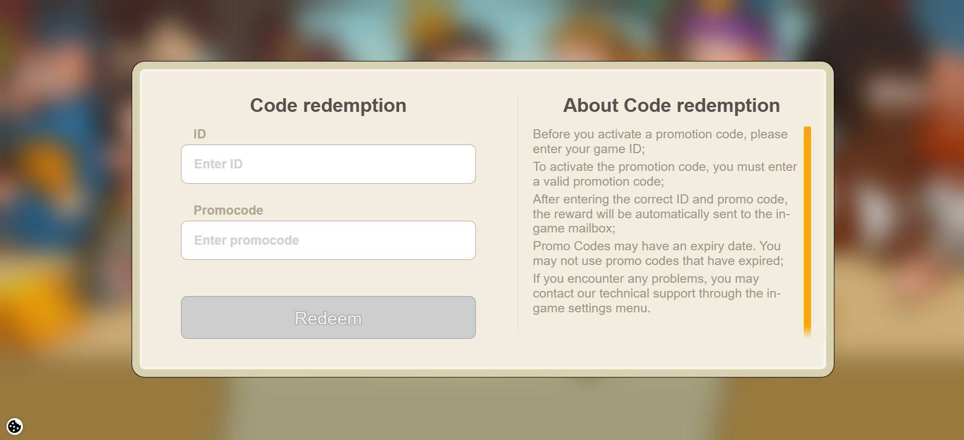 Hustle Castle Redeem Code Entry