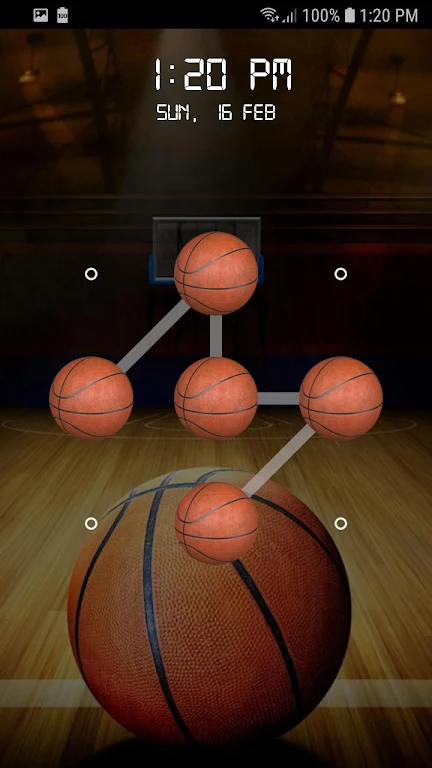 Basketball Screen Lock Pattern Скриншот 0