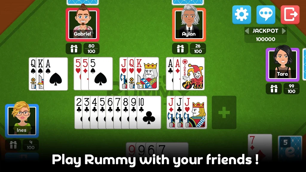 Multiplayer Rummy Game Capture d'écran 2