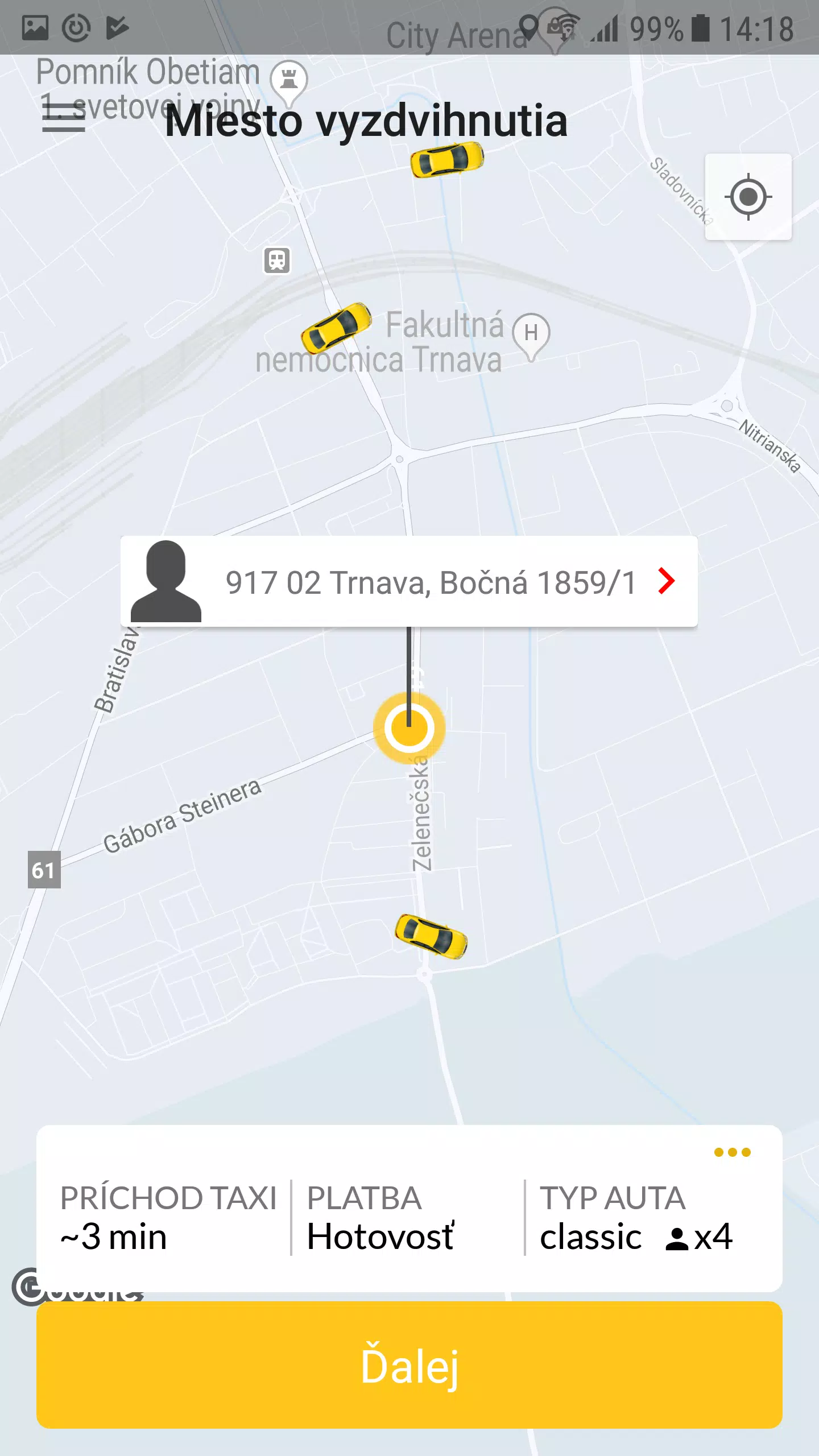 Yellow Taxi Trnava Screenshot 1