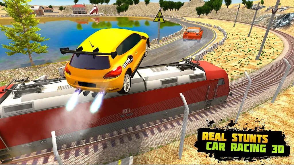 Train Racing 3d- Bus Vs Train Captura de tela 1