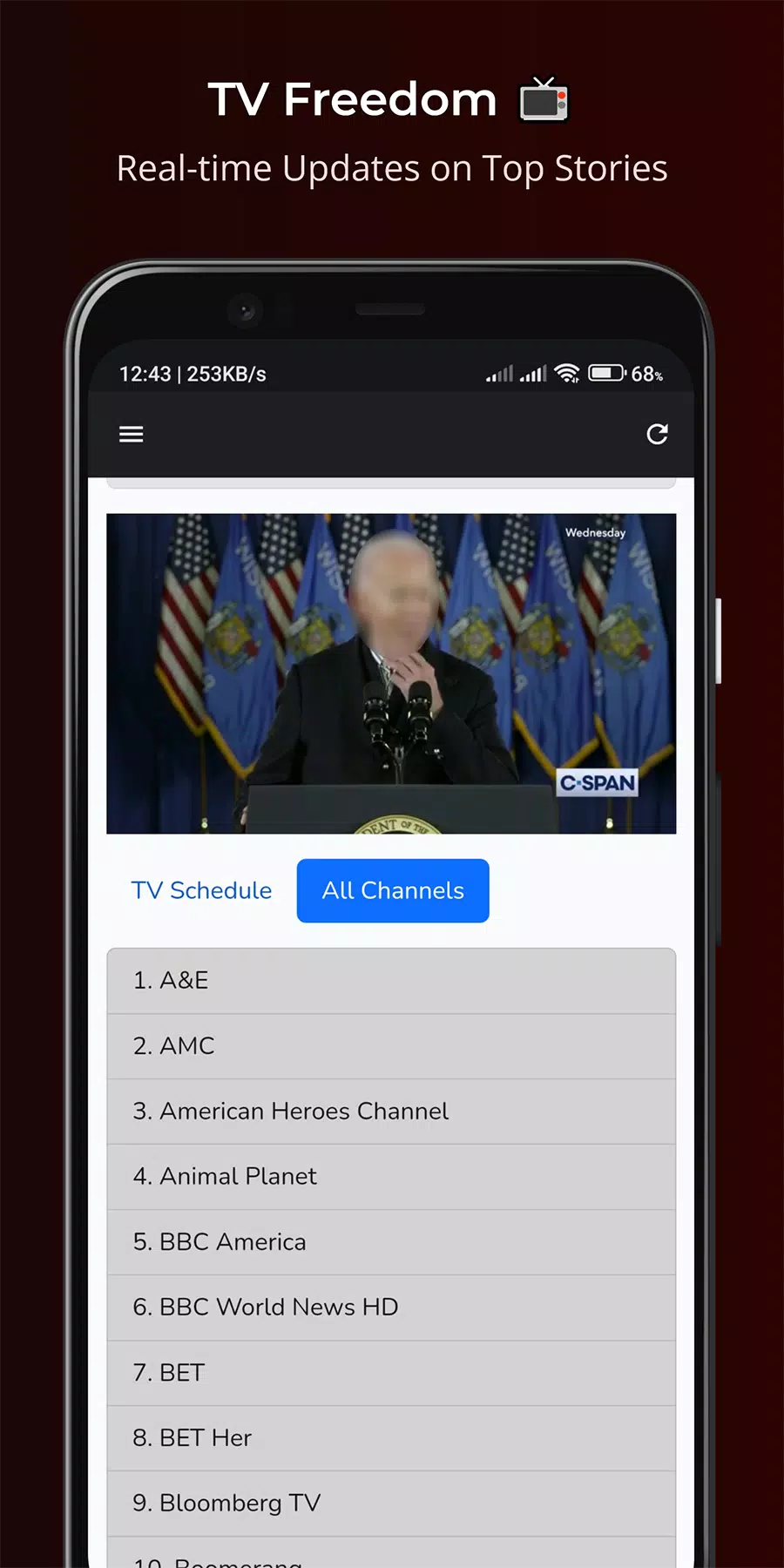 TheTVApp USA Live Tangkapan skrin 0