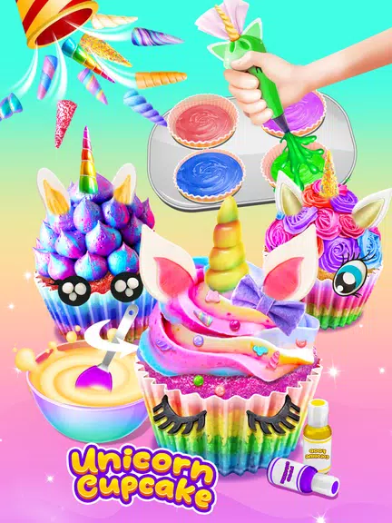 Cupcake Maker: Unicorn Cupcake Tangkapan skrin 2