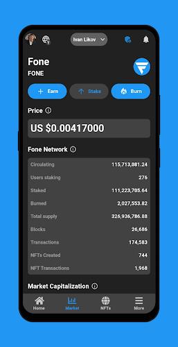 Fone Network AI, Earning, NFTs Screenshot 1