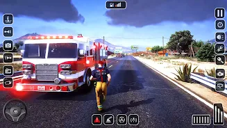 Fire Truck Game:US Firefighter Captura de pantalla 1