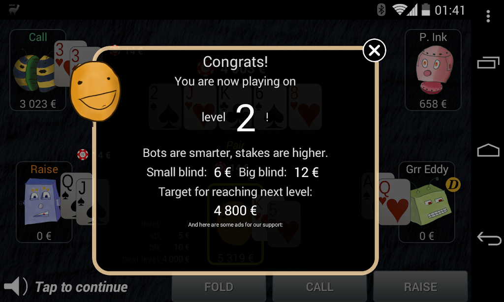 Bots Don't Bluff Offline Poker Schermafbeelding 2