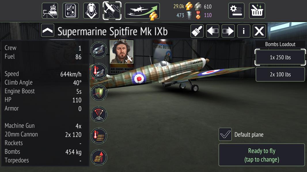 Warplanes: WW2 Dogfight Ekran Görüntüsü 0