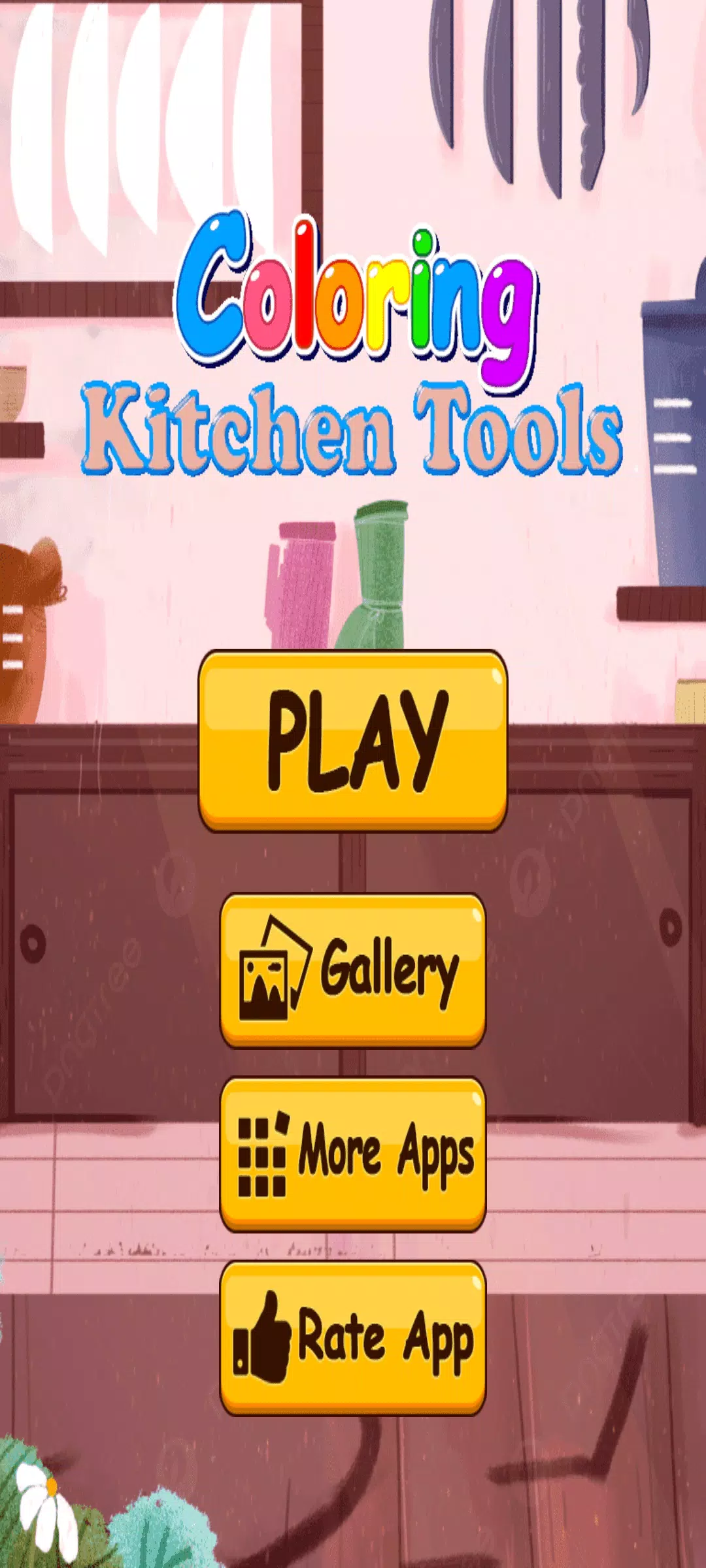 Coloring Kitchen Tools Screenshot 1