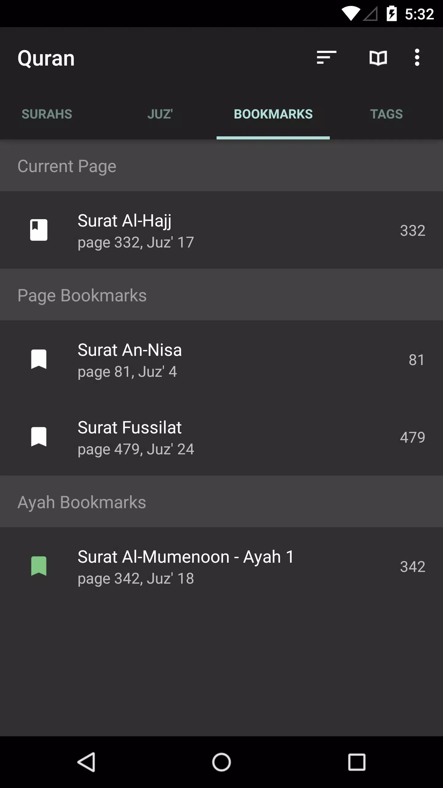 Schermata Quran 2