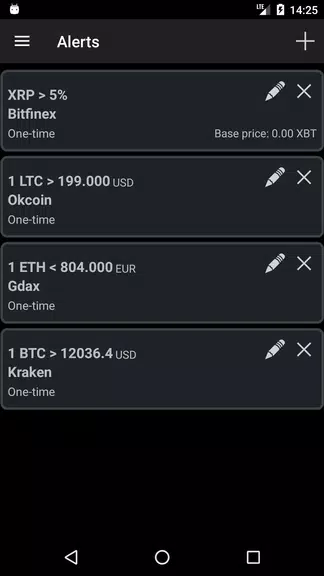 Bitcoin Ticker Widget Schermafbeelding 3