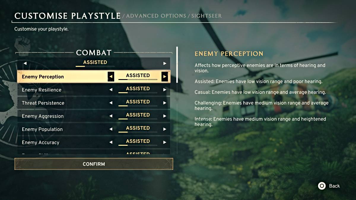 Menu dostosowywania PlayStyle w Atomfall