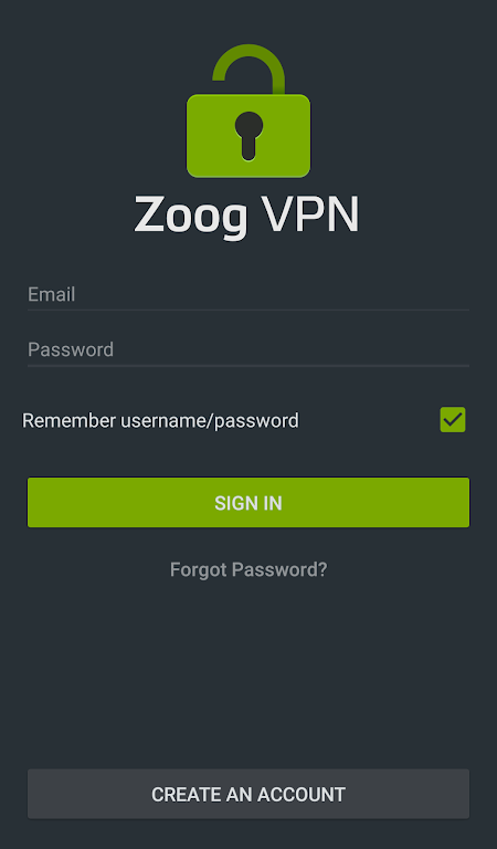 Zoog VPN Captura de tela 1