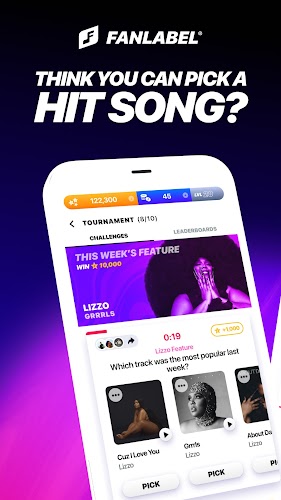 Schermata FanLabel: Daily Music Contests 2