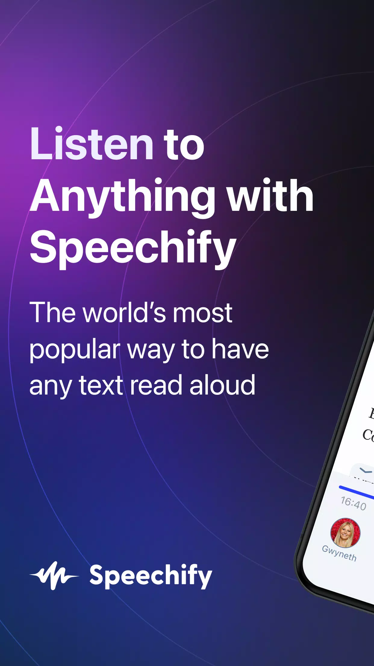 Speechify: Texto a Voz Captura de pantalla 0