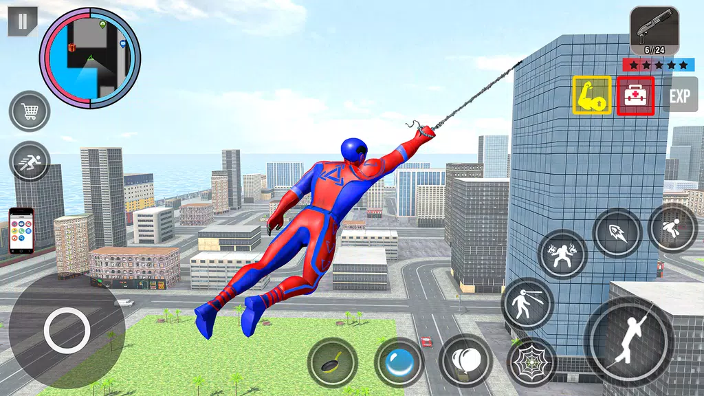 Spider Rope Action Game Tangkapan skrin 0