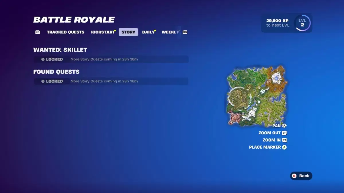 Outlaw Quests sa Fortnite Kabanata 6, Season 2.