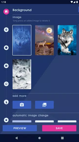 Night Wolf Live Wallpaper Captura de tela 0