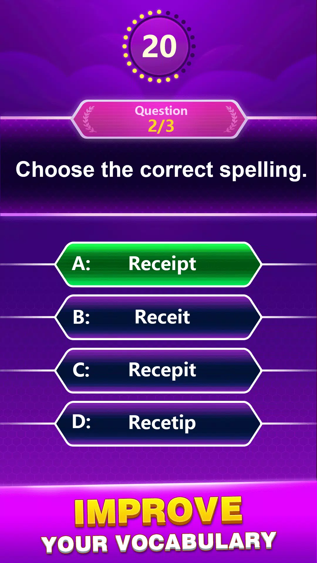 Schermata Spelling Quiz 3