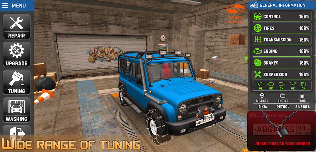 Russian Car Driver UAZ HUNTER Mod स्क्रीनशॉट 2