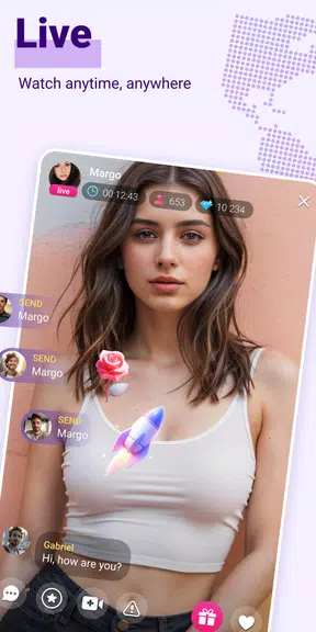 Bate-papo com vídeo Live Video Captura de tela 0