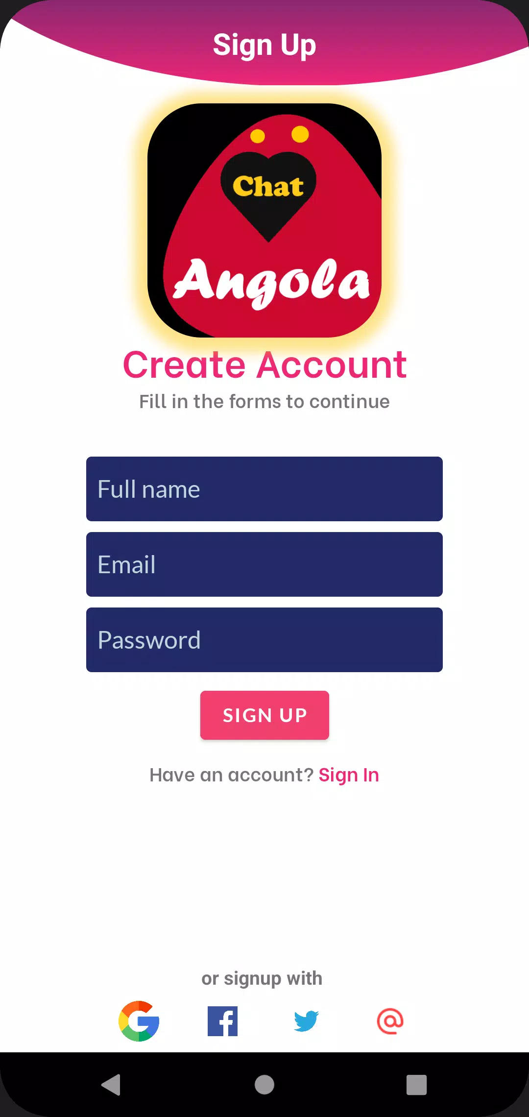 Angola dating app chat rooms Ảnh chụp màn hình 0