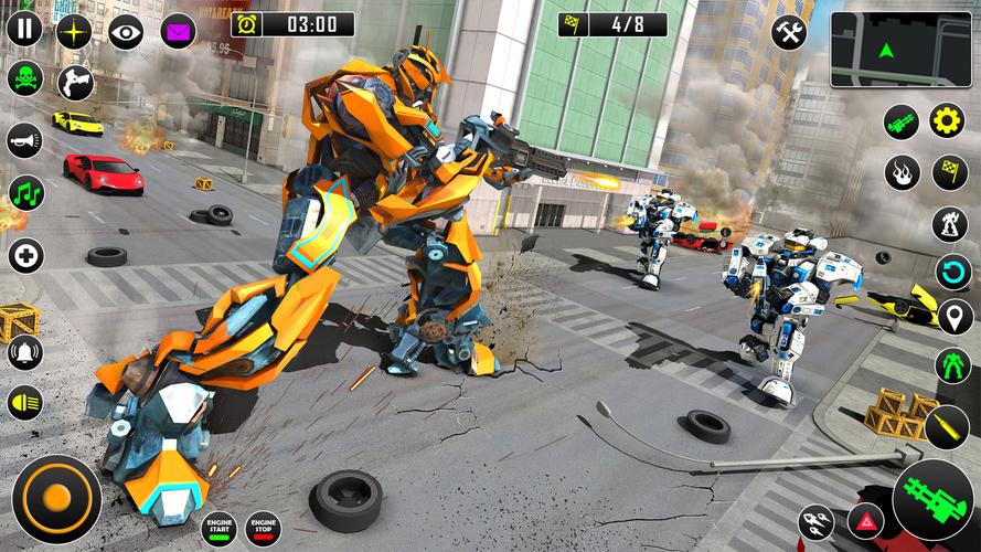 Shark Robot Car Game 3d Capture d'écran 3