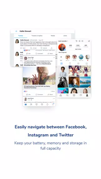 Social One - Facebook, Instagr スクリーンショット 1