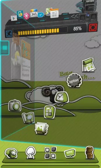 Next Launcher Theme P.Sheep ภาพหน้าจอ 0