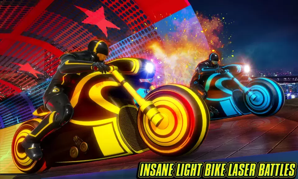 Light Bike Stunt Racing Game Ekran Görüntüsü 0