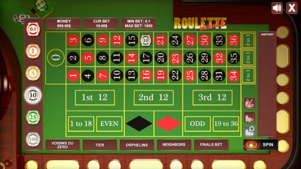 Schermata Roulette Mania 1