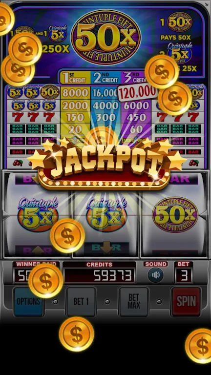 Schermata Quintuple 50x Free Slots 1
